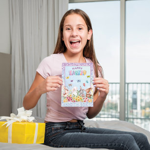 Funny Bunny Happy Easter Day Feiertagskarte