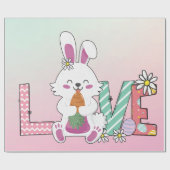 Funny Bunny Happy Easter Day Geschenkpapier (Flach)