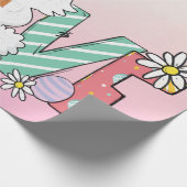 Funny Bunny Happy Easter Day Geschenkpapier (Ecke)
