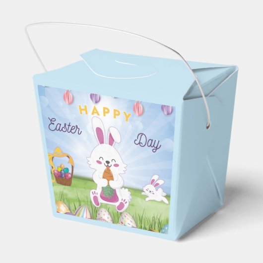 Funny Bunny Happy Easter Day Geschenkschachtel (Rückseite)