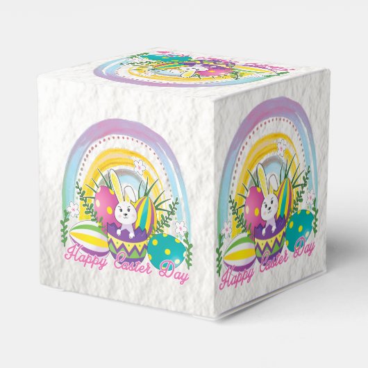 Funny Bunny Happy Easter Day Geschenkschachtel (Rückseite)