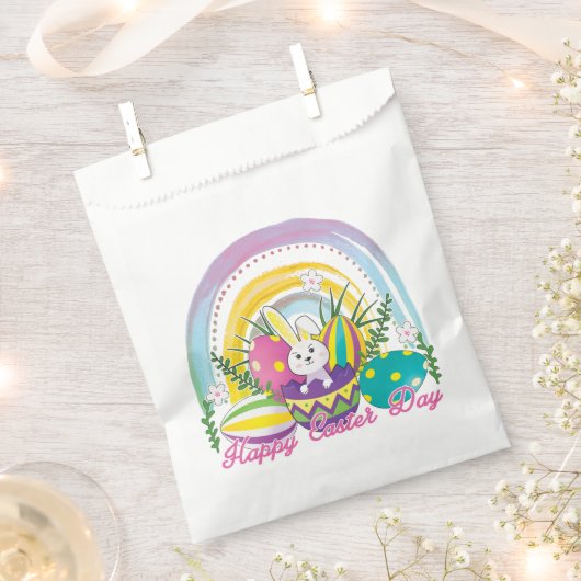 Funny Bunny Happy Easter Day Geschenktütchen (Ausgeschnitten)