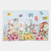 Funny Bunny Happy Easter Day Geschirrtuch (Horizontal)