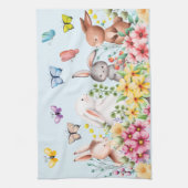 Funny Bunny Happy Easter Day Geschirrtuch (Vertikal)