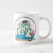 Funny Bunny Happy Easter Day Jumbo-Tasse (Rechts)
