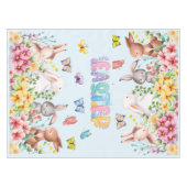 Funny Bunny Happy Easter Day Tischdecke (Vorderseite (Horizontal))