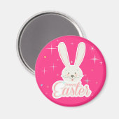 FUNNY BUNNY Happy Oaster Eggs Hunt Party Magnet (Vorderseite/Rückseite)