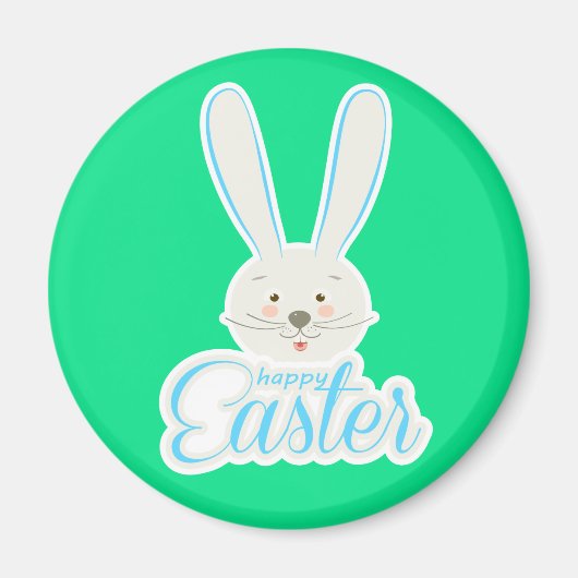 FUNNY BUNNY Happy Oaster Eggs Jagd Party Niedlich Magnet (Vorne)