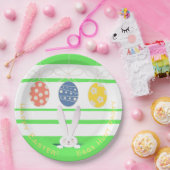 FUNNY BUNNY Happy Oaster Eggs Jagen Party Modernes Pappteller (Party)