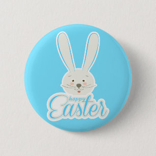 FUNNY BUNNY Hapy Oaster Eggs Jagen Party Button