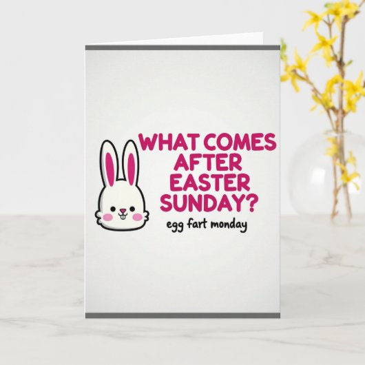 Funny Bunny Joke Card Karte (Gelbe Blume)