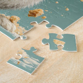 Funny Bunny mit Cake Jigsaw Puzzle (Seite)