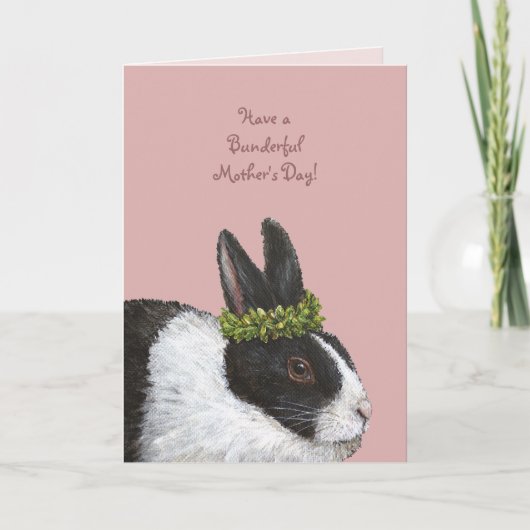 Funny Bunny Mother Day Card Karte (Vorderseite)