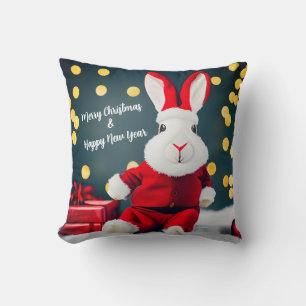 Funny Bunny Niedlich Christmas Rabbit Weihnachtsge Kissen