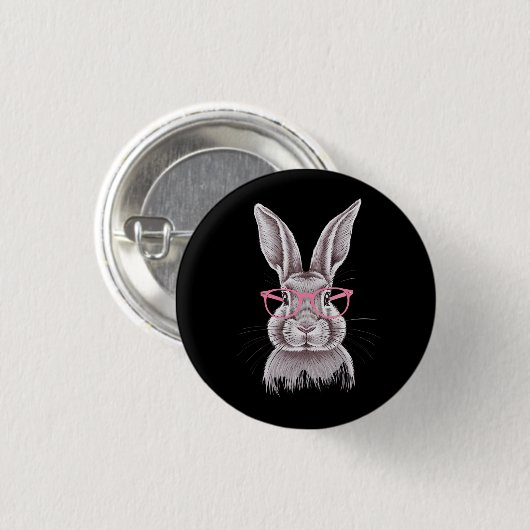 Funny Bunny Niedliche Familiengeschenke Ostern Button (Vorne & Hinten)