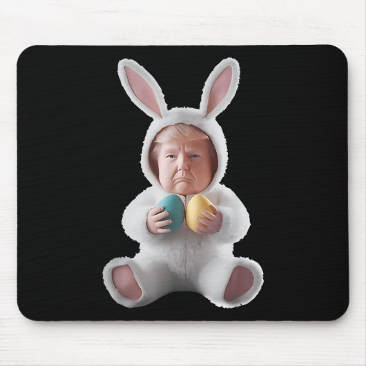 Funny Bunny Oster Trump Meme Happy Ostertag Mousepad (Vorne)