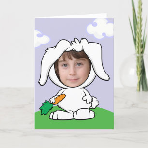 Funny Bunny Rabbit Foto Template Karte
