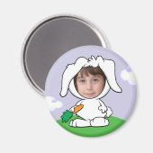 Funny Bunny Rabbit Foto Template Magnet (Vorderseite/Rückseite)