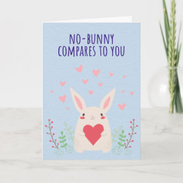 Funny Bunny Rabbit Valentine Card Karte