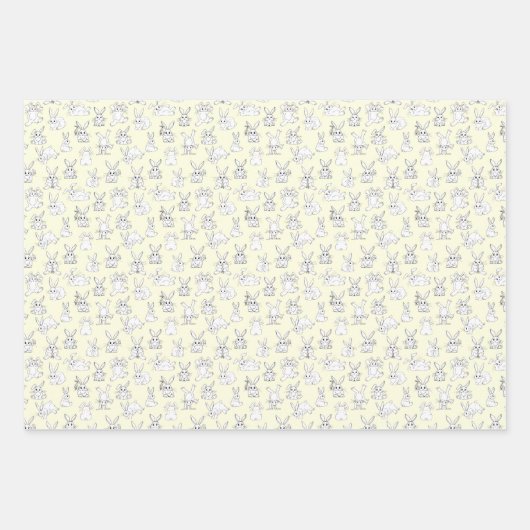 Funny Bunny Rabbits Having Fun Geschenkpapier Set (Vorderseite 3)
