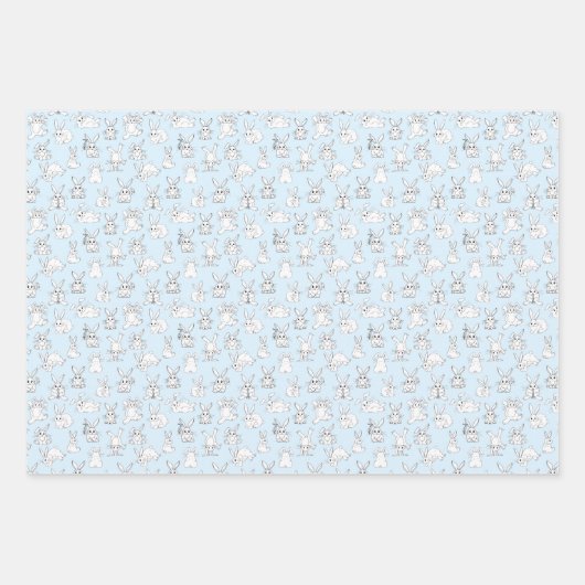 Funny Bunny Rabbits Having Fun Geschenkpapier Set (Vorderseite 2)