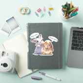 Funny Bunny Sticker – Sleep Mode vs Default (iPad Hülle)