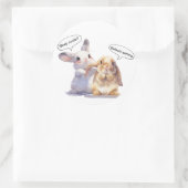 Funny Bunny sticker – Sleep Mode vs Default (Tasche)