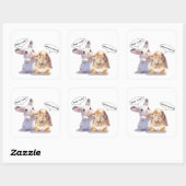 Funny Bunny sticker – Sleep Mode vs Default (Blatt)