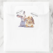 Funny Bunny sticker – Sleep Mode vs Default (Tasche)