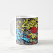 Funny Bunny Street Art Kaffeetasse (Vorderseite Links)