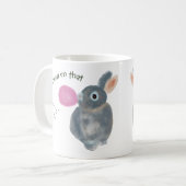 Funny Bunny Tasse - Illustration über Wasserfarben (Vorderseite Links)