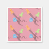 Funny bunt Geister in Rosa, Halloween-Party Serviette (Vorderseite)