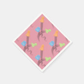 Funny bunt Geister in Rosa, Halloween-Party Serviette (Ecke)