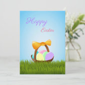 Funny bunt Ostereier Weihnachtskarte Dankeskarte (Stehend Vorderseite)