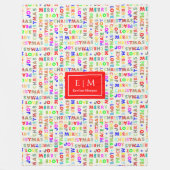 Funny bunt Weihnachtscreme Weihnachtsdecke Fleecedecke (Vorderseite)