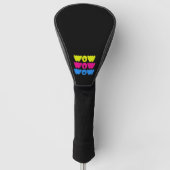 Funny bunt WOW Sprichwort Simple Pink Blue Gelb Golf Headcover (Vorderseite)