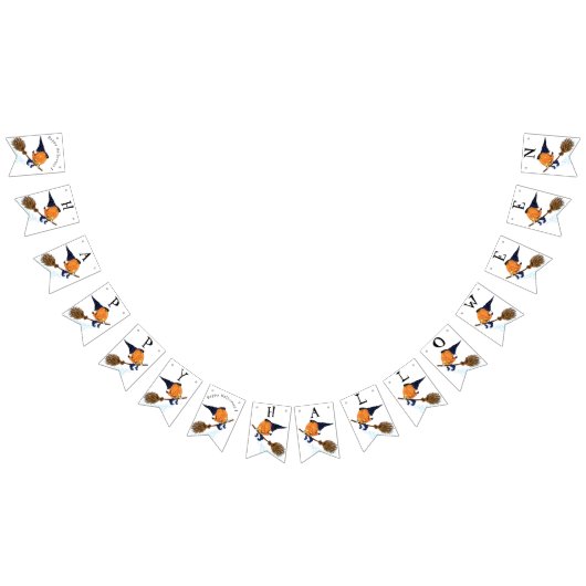 Funny Bunting Flags Halloween Hexenkürbis Wimpelkette (Alle)