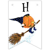 Funny Bunting Flags Halloween Hexenkürbis Wimpelkette (Zweite Fahne)