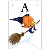 Funny Bunting Flags Halloween Hexenkürbis Wimpelkette (Dritte Fahne)