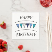 Funny Bunting Happy Birthday Serviette (Beispiel)