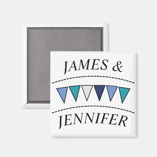 Funny Bunting Names Magnet (Vorderseite/Rückseite)