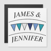 Funny Bunting Names Magnetkarte (Vorne/Hinten)