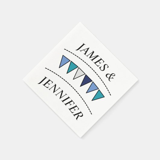 Funny Bunting Names Serviette (Ecke)