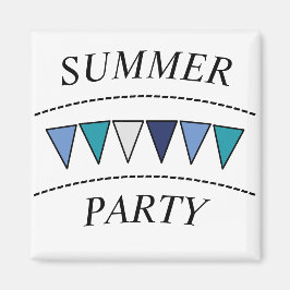Funny Bunting Summer Party Magnet