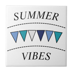 Funny Bunting Summer Vibes Getränke Coaster Fliese