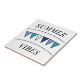 Funny Bunting Summer Vibes Getränke Coaster Fliese (Seite)