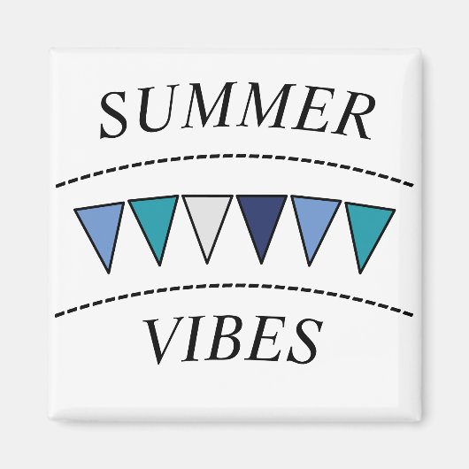 Funny Bunting Summer Vibes Magnet (Vorne)
