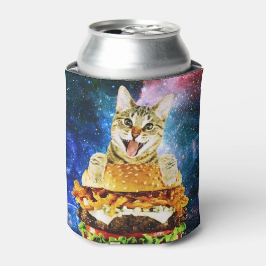 Funny Burger Cat Dosenkühler (Kanne Vorderseite)