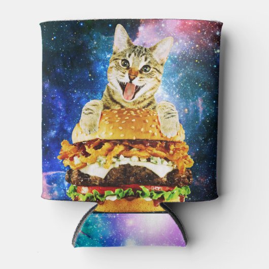 Funny Burger Cat Dosenkühler (Vorderseite)