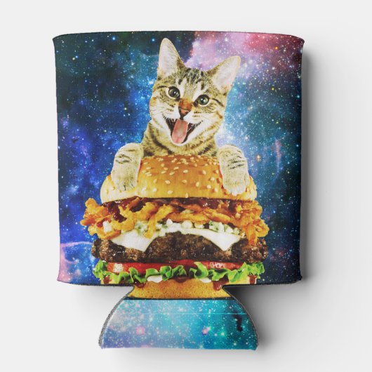 Funny Burger Cat Dosenkühler (Rückseite)